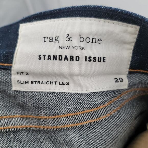 rag & bone FIT 3 Slim Straight Leg Jeans Standard Issue Size 29 Button Fly - Picture 5 of 8